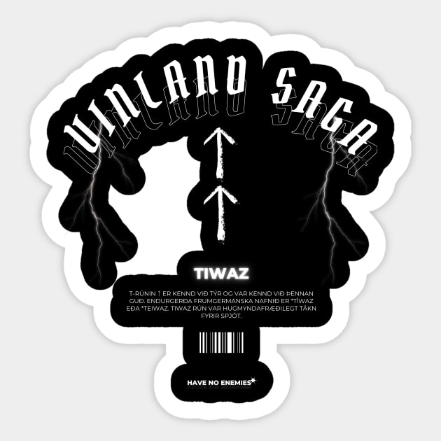 Vinland Saga Tee Sticker by Fabled Threads